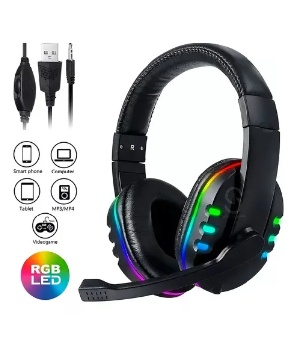 Fone De Ouvido Gamer Headset Ps4 Pc Xbox One Series S/x P2 Cor Preto