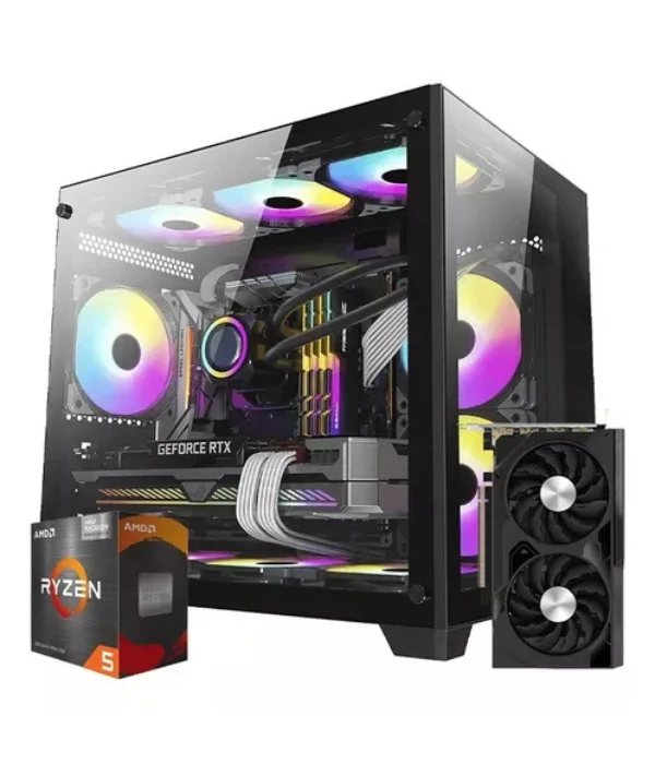 PC Gamer ITX Arena, Ryzen 5 5500, NVídia GeForce RTX 4060, 16GB RAM, SSD 500GB